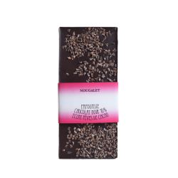 Tablette noir éclats de fèves de cacao