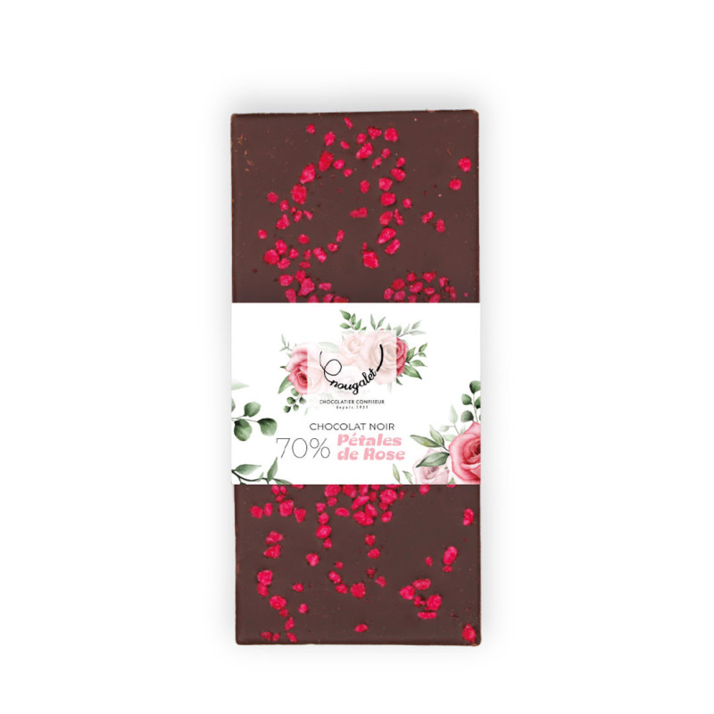 Tablette noir Pétales de rose