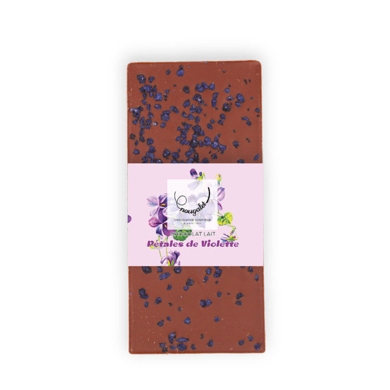 Tablette lait pétales de violette