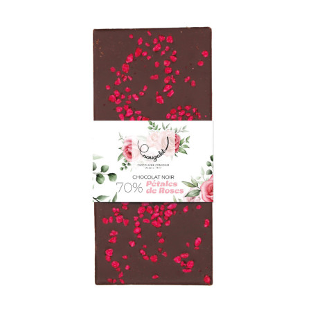 Tablette noir Pétales de rose