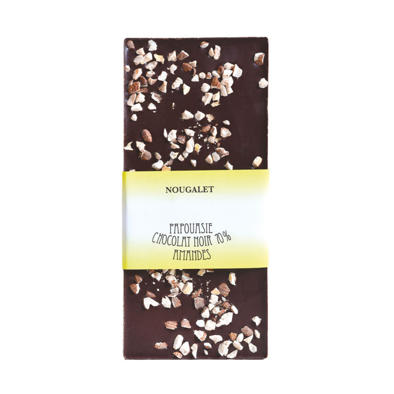 Tablette noir éclats d'amandes