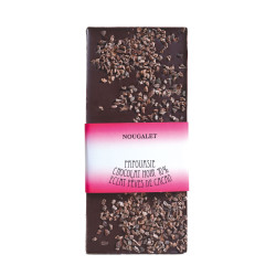 Tablette noir éclats de fèves de cacao