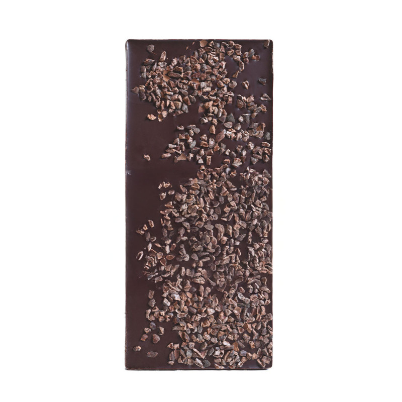 Tablette noir éclats de fèves de cacao