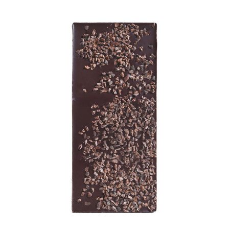 Tablette noir éclats de fèves de cacao